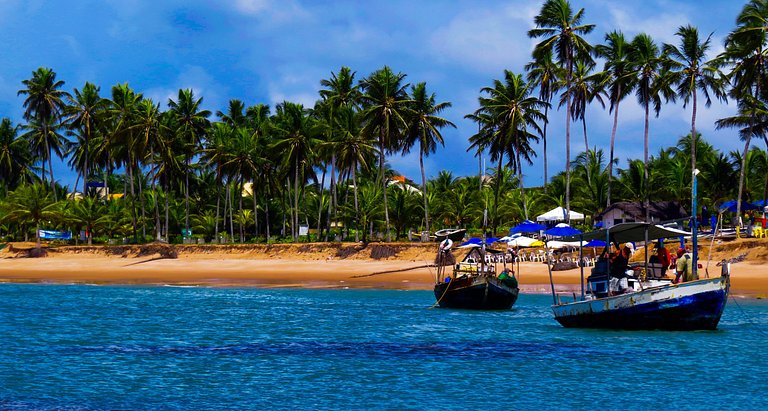 Lindo Flat Garden beira-lago e perto da praia