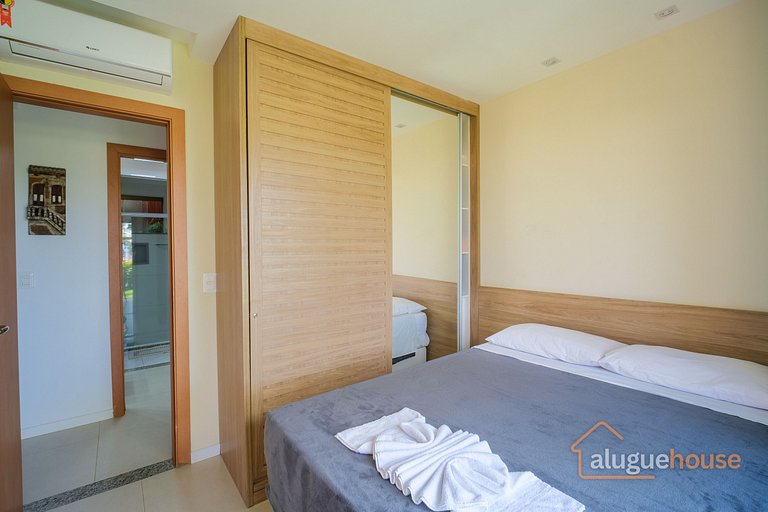 Apartamento Pé na Areia Frente Mar em Imbassai