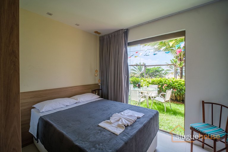 Apartamento Pé na Areia Frente Mar em Imbassai