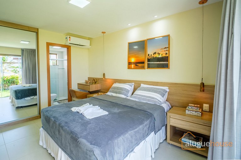 Apartamento Pé na Areia Frente Mar em Imbassai