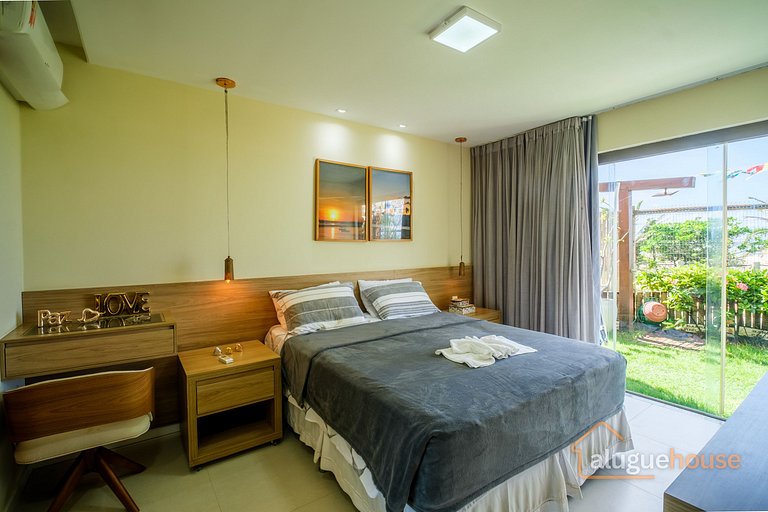 Apartamento Pé na Areia Frente Mar em Imbassai