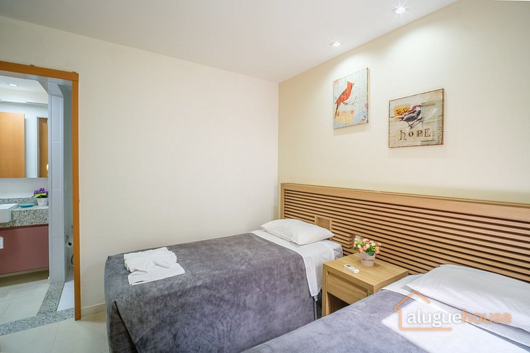 Apartamento Pé na Areia Frente Mar em Imbassai