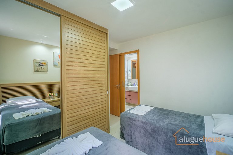 Apartamento Pé na Areia Frente Mar em Imbassai