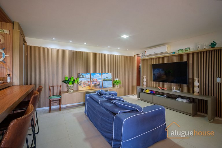 Apartamento Pé na Areia Frente Mar em Imbassai