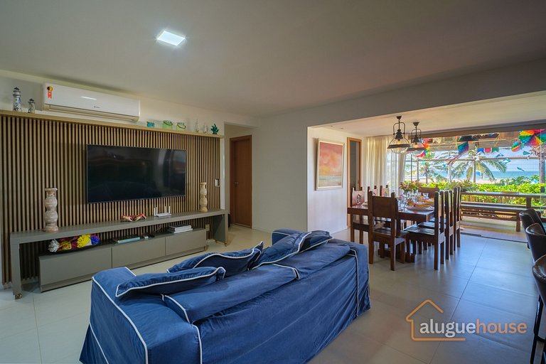 Apartamento Pé na Areia Frente Mar em Imbassai