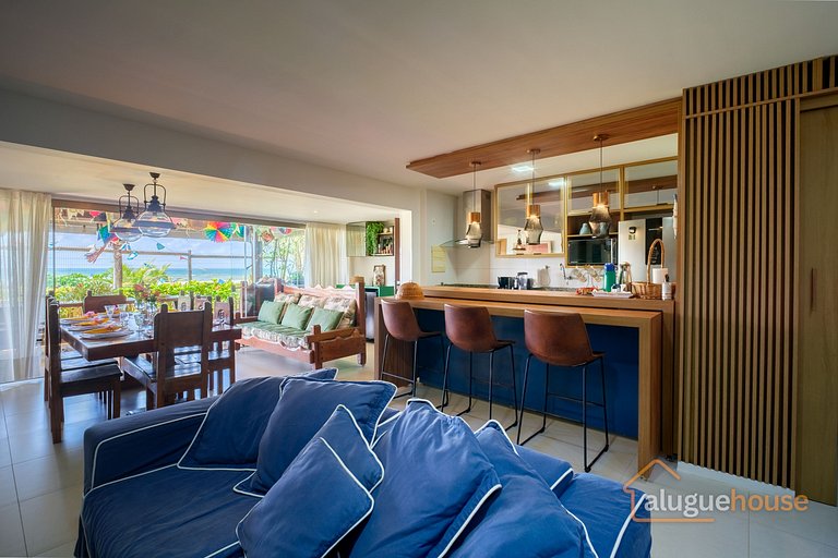 Apartamento Pé na Areia Frente Mar em Imbassai