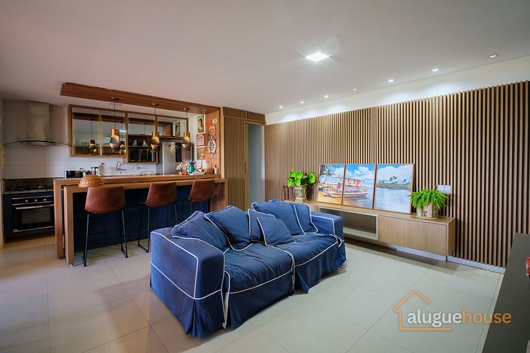 Apartamento Pé na Areia Frente Mar em Imbassai