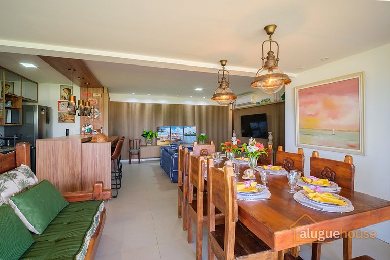 Apartamento Pé na Areia Frente Mar em Imbassai