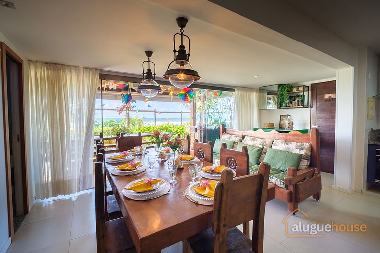 Apartamento Pé na Areia Frente Mar em Imbassai