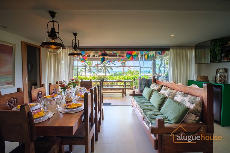 Apartamento Pé na Areia Frente Mar em Imbassai