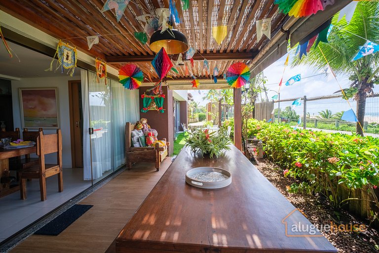 Apartamento Pé na Areia Frente Mar em Imbassai