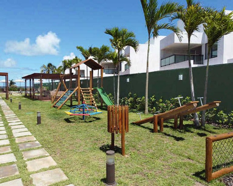 Apartamento Vista Mar e Pé na Areia 3 Suites em Condomínio e
