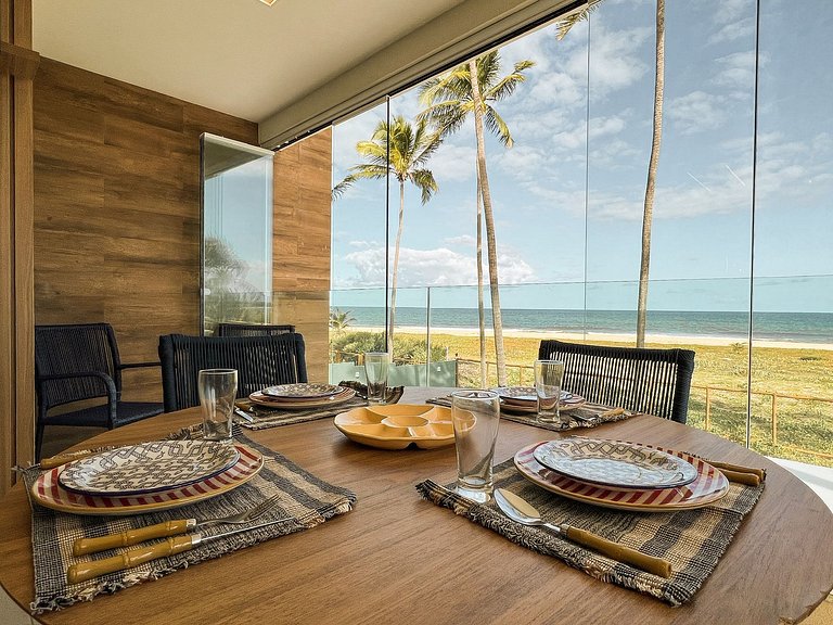 Apartamento Vista Mar e Pé na Areia 3 Suites em Condomínio e