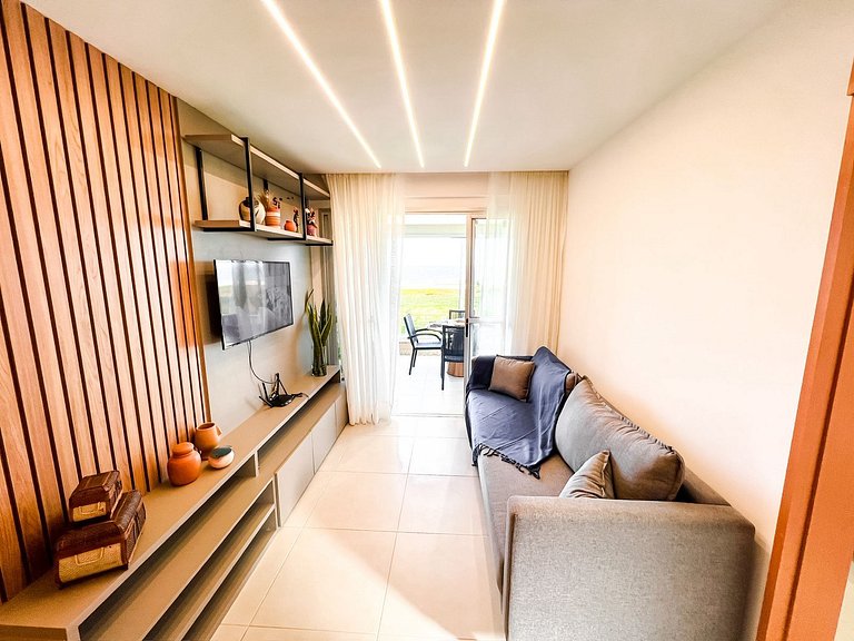Apartamento Vista Mar e Pé na Areia 3 Suites em Condomínio e