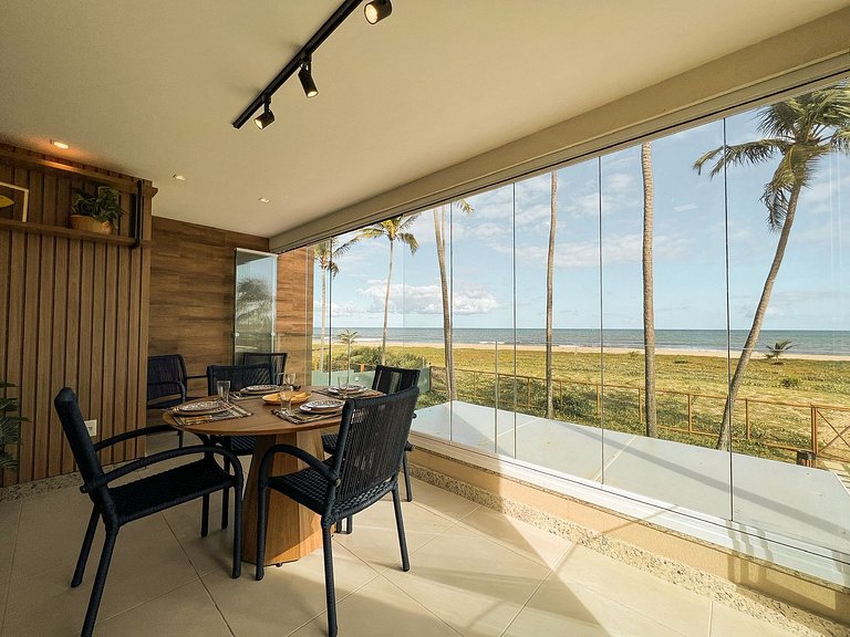 Apartamento Vista Mar e Pé na Areia 3 Suites em Condomínio e