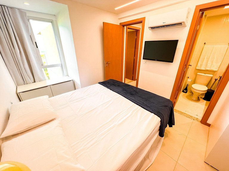 Apartamento Vista Mar e Pé na Areia 3 Suites em Condomínio e