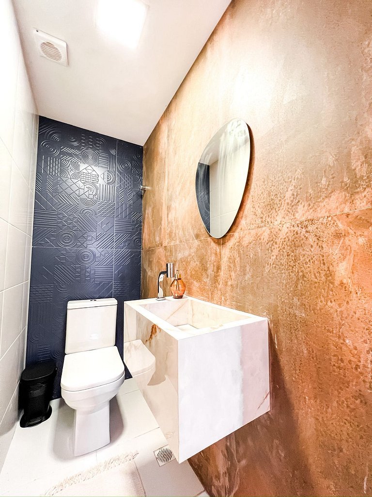 Apartamento Vista Mar e Pé na Areia 3 Suites em Condomínio e