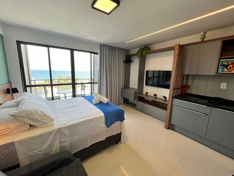 Apartamento tipo Estúdio Vista Mar Itapuã Salvador