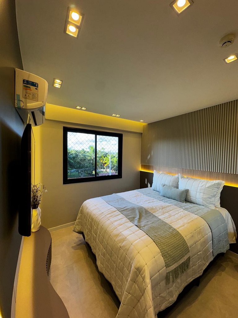 Lindo Apt 2Qts em Guarajuba, finamente decorado