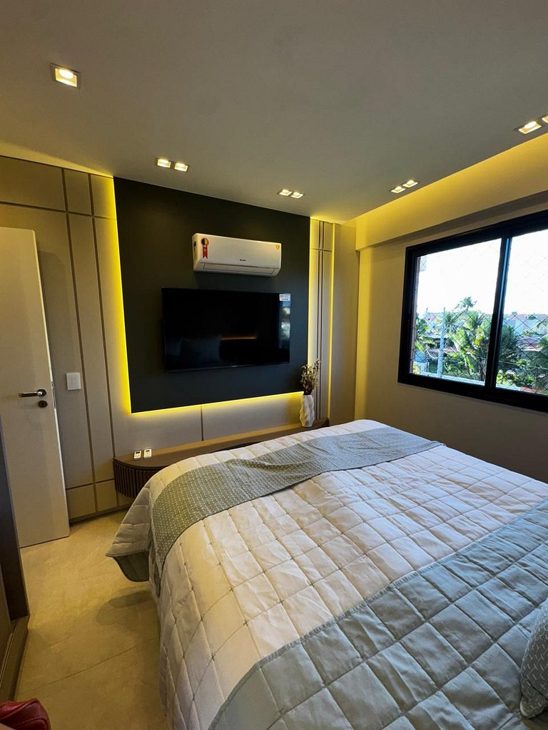 Lindo Apt 2Qts em Guarajuba, finamente decorado