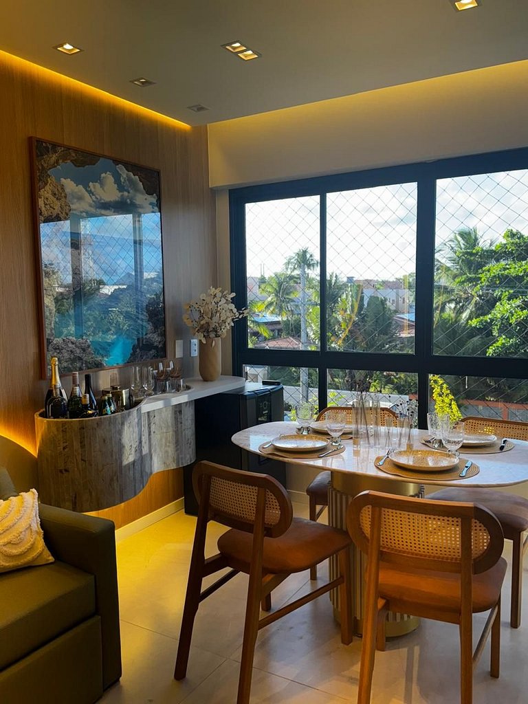 Lindo Apt 2Qts em Guarajuba, finamente decorado