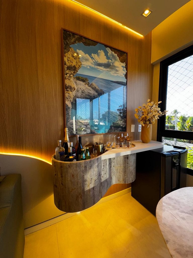 Lindo Apt 2Qts em Guarajuba, finamente decorado