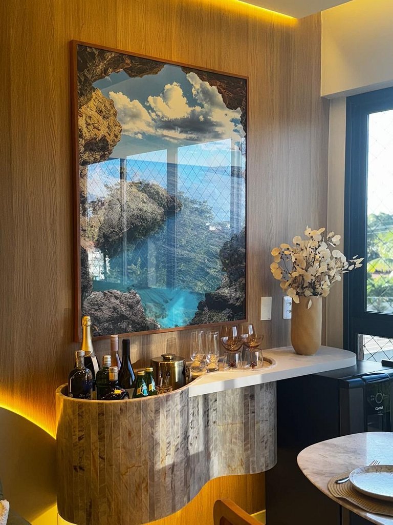 Lindo Apt 2Qts em Guarajuba, finamente decorado