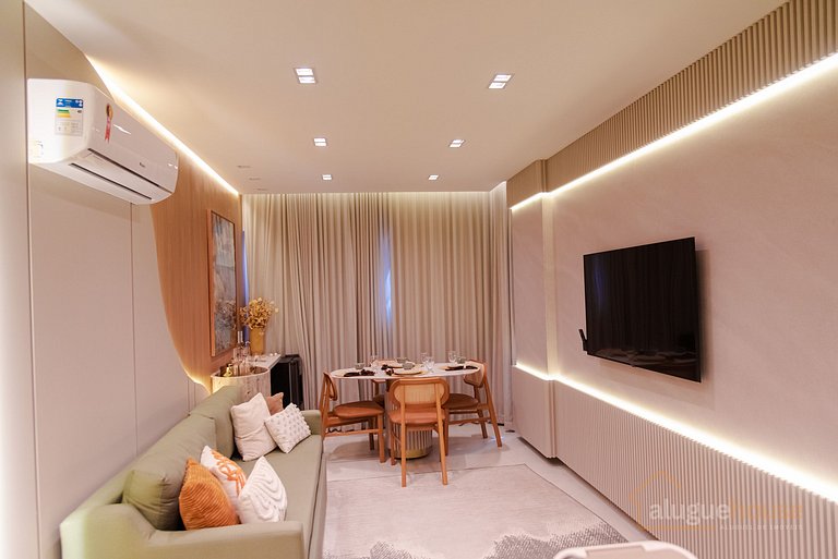 Lindo Apt 2Qts em Guarajuba, finamente decorado